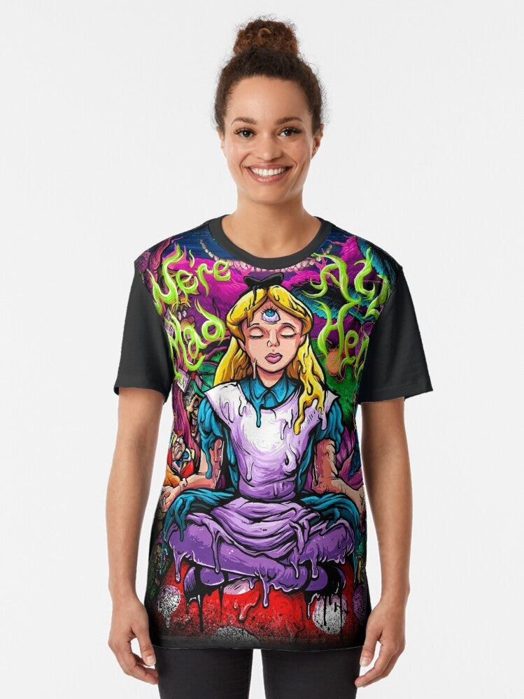 Alice in Wonderland themed graphic t-shirt - Women