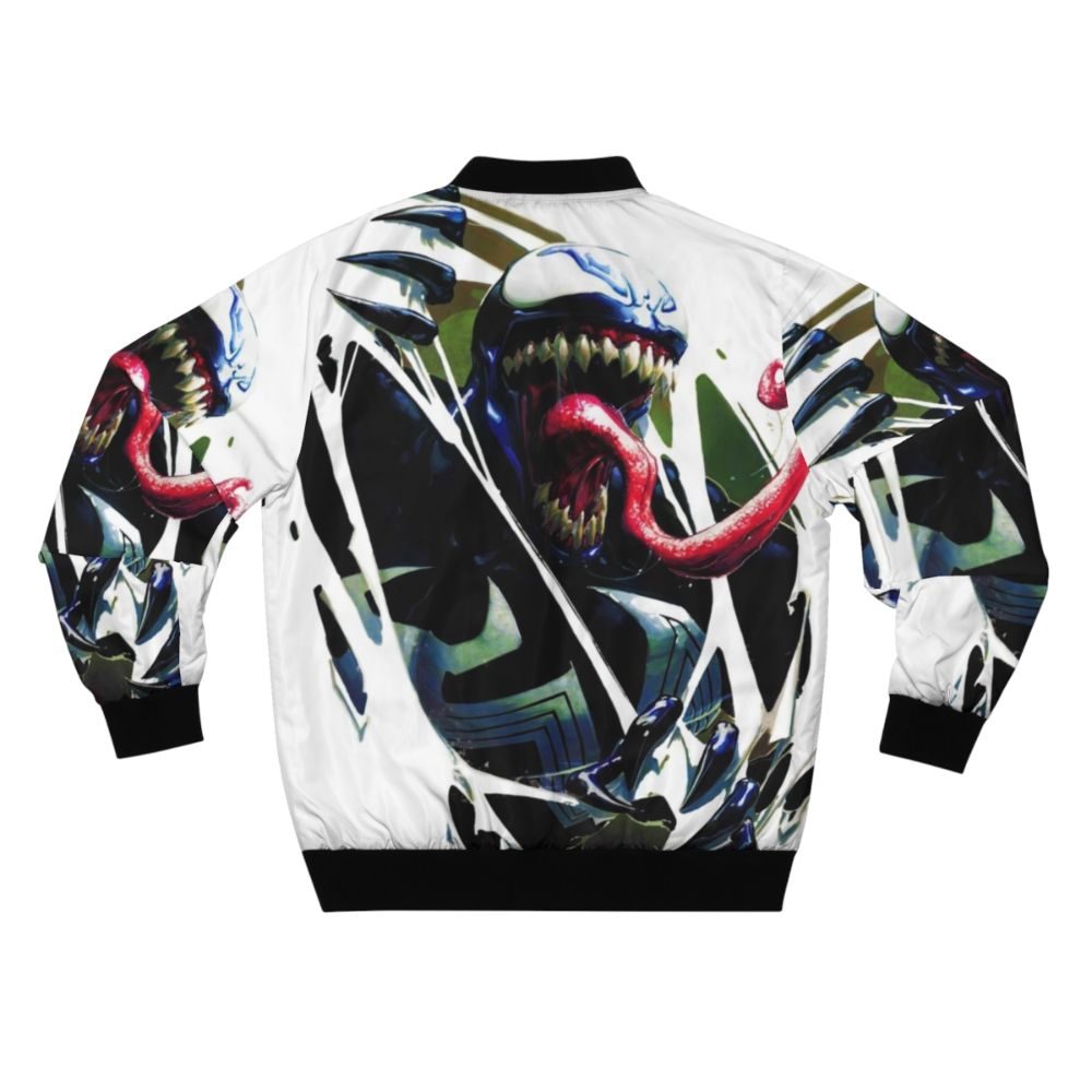 Venom and Carnage inspired bomber jacket with comic book graphics - Back