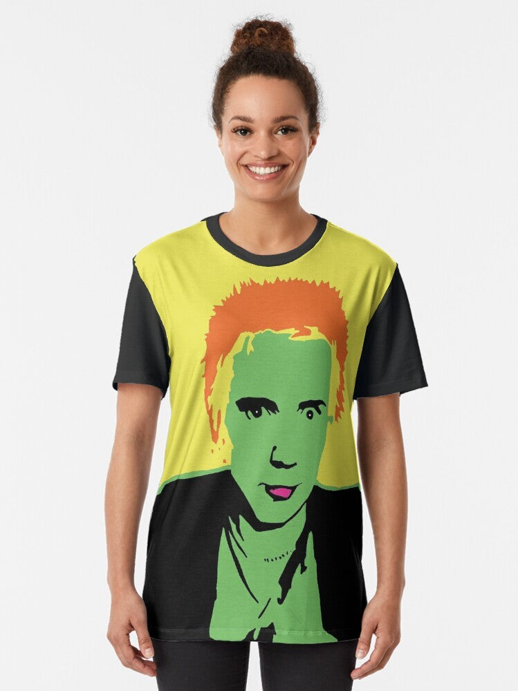 Graphic t-shirt featuring the iconic Johnny Rotten from the Sex Pistols - Women