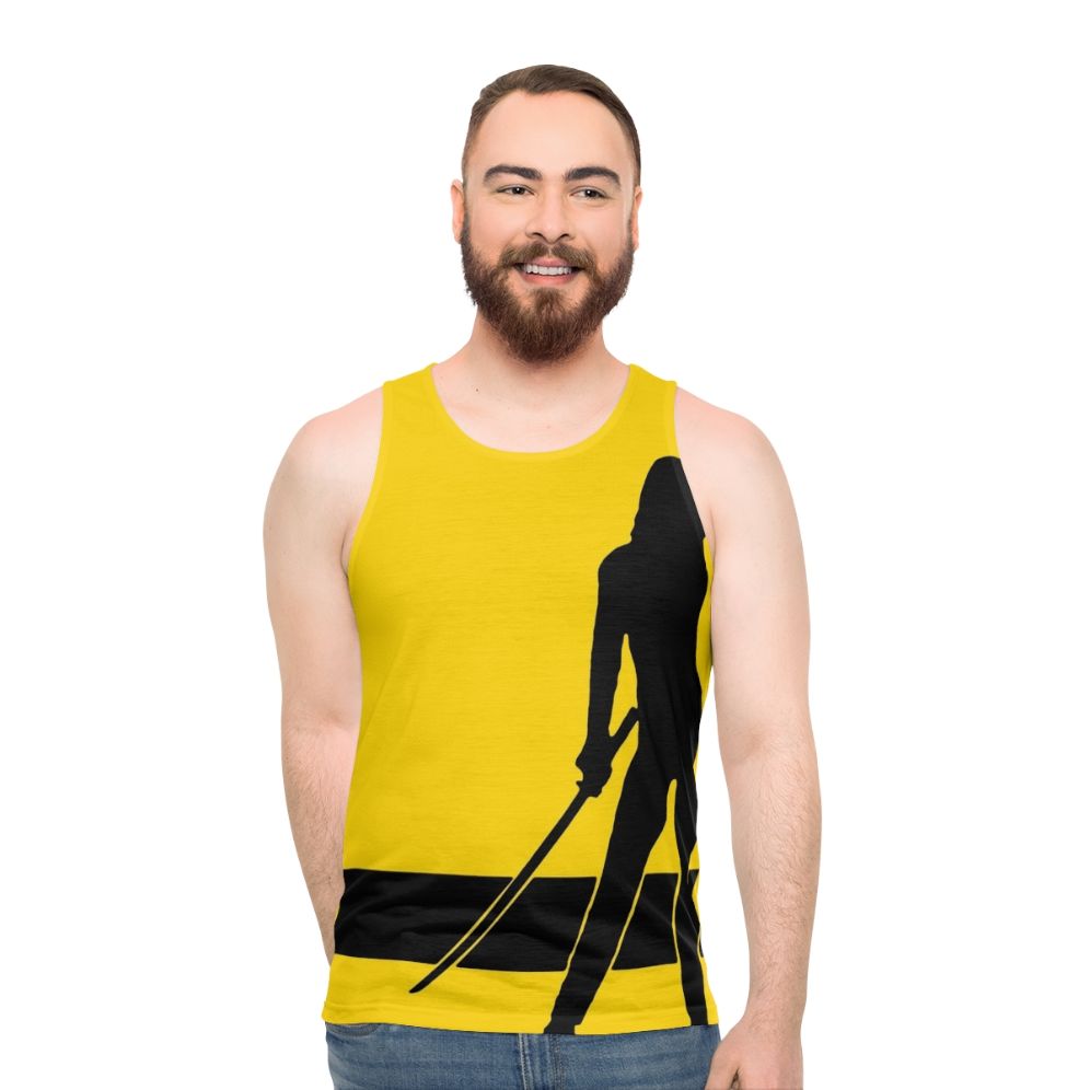 Unisex "Here Comes the Bride" bridal tank top with Quentin Tarantino movie inspired design - men