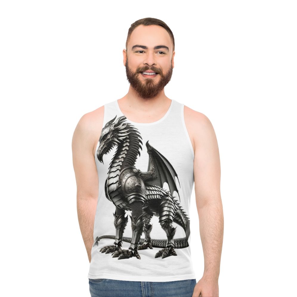 Knight Dragon Unisex Tank Top - men