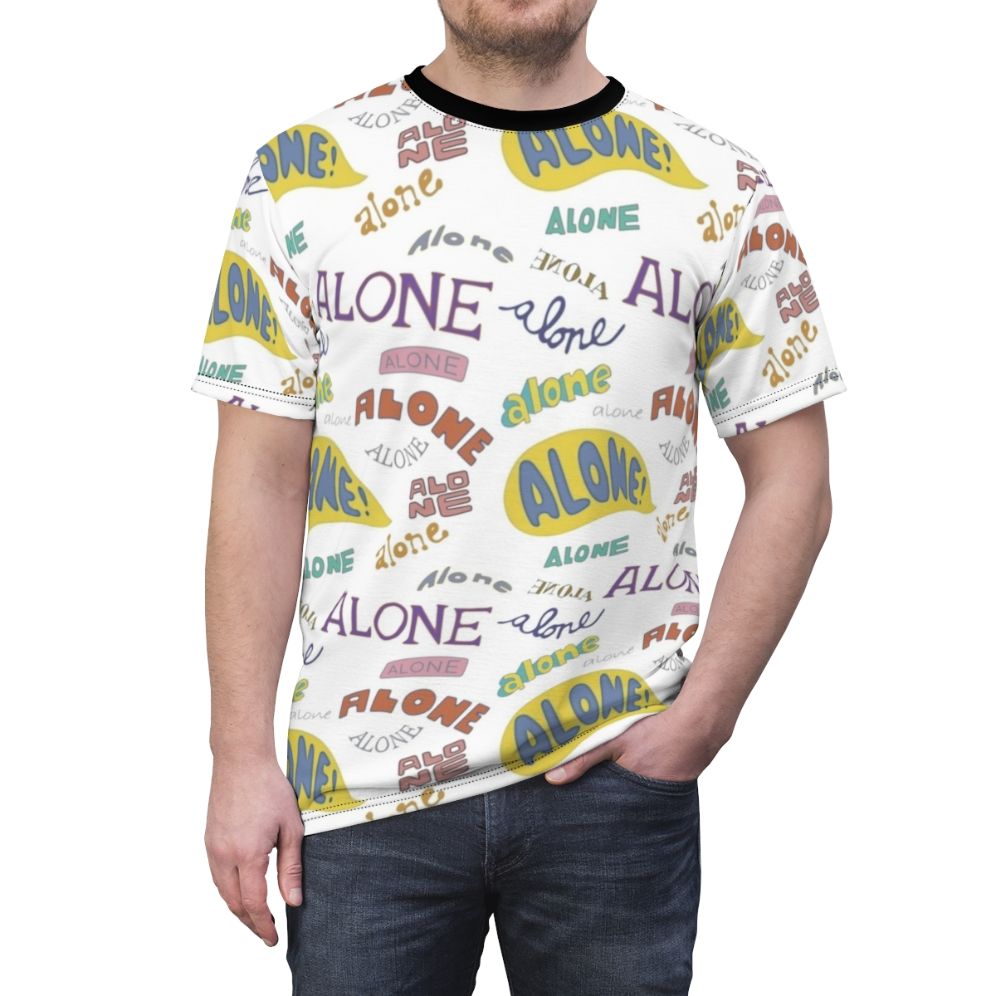 Spongebob Squarepants Squidward Alone Meme T-Shirt Design - men front