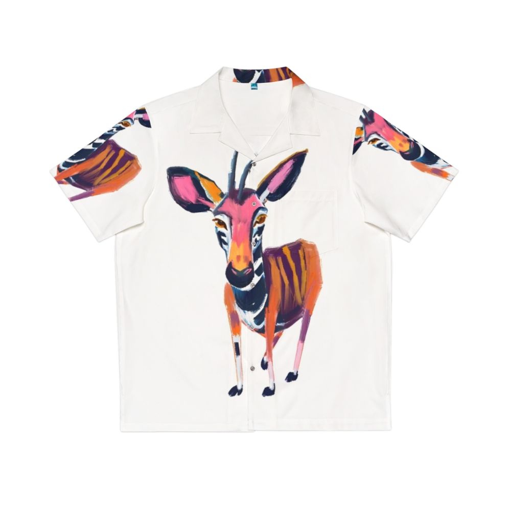 Okapi Conservation Hawaiian Shirt featuring Okapi, an endangered species