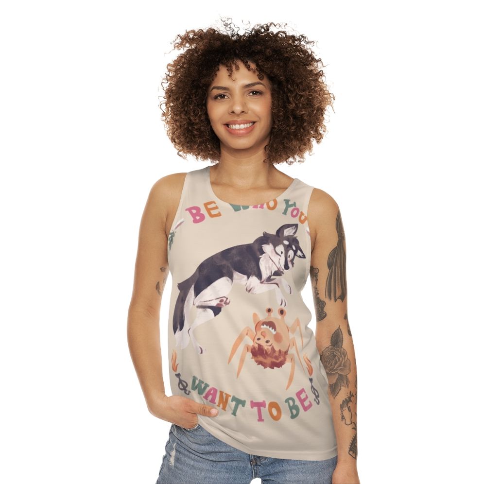 Unisex horror movie inspired graphic tank top - women