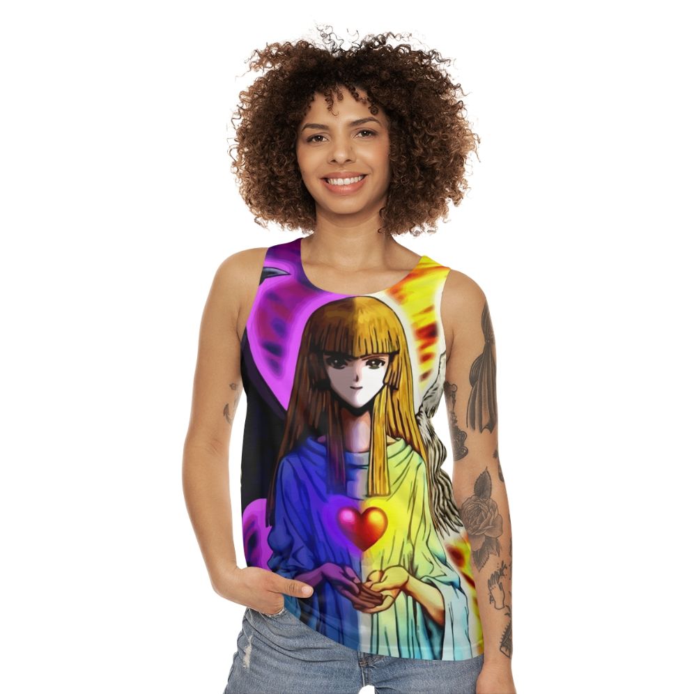 Yugioh Anime Blue Eyes & Dark Magician Unisex Tank Top - women