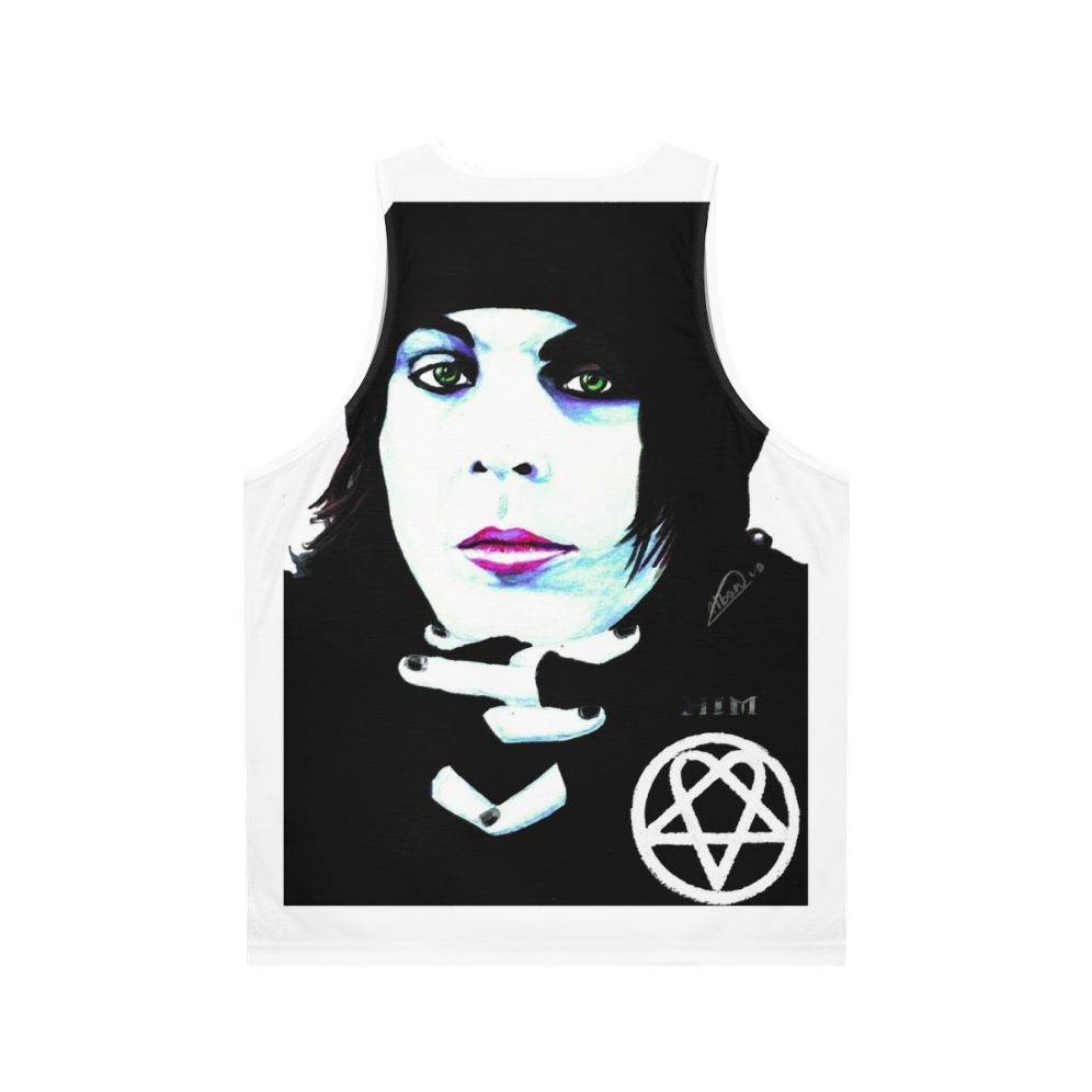 Him Ville Valo Portrait Unisex Tank Top - Back