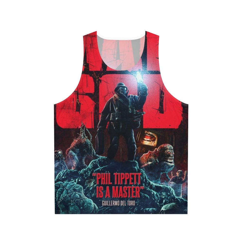 Unisex tank top featuring Mad God movie poster design