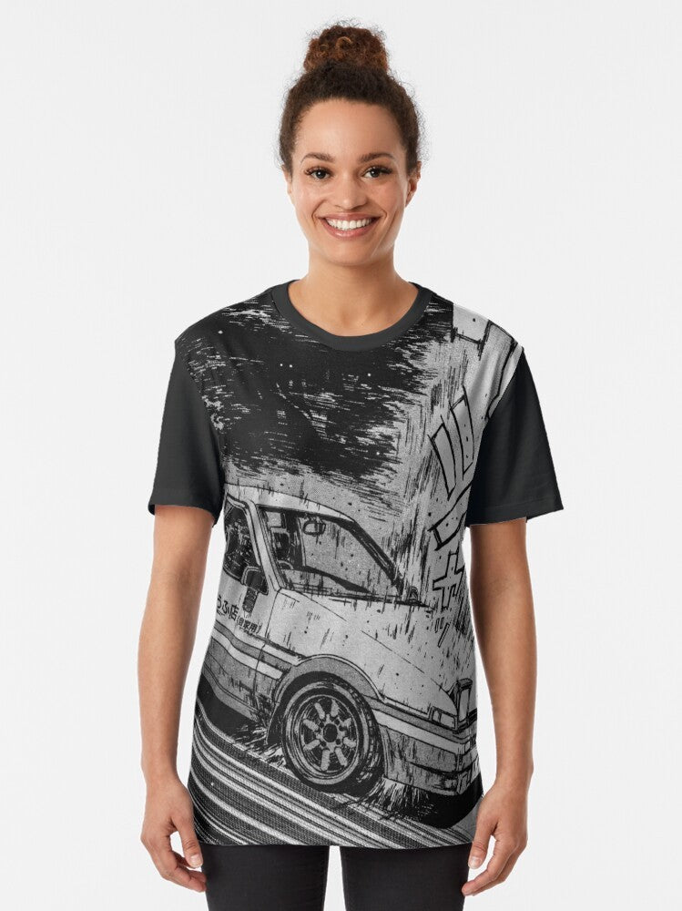 Initial D Drift King AE86 Toyota Trueno Graphic T-Shirt - Women