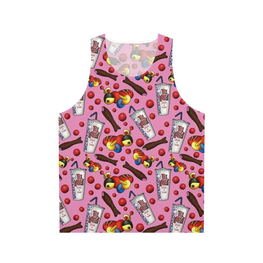 Kiwiana Unisex Tank Top featuring a pink, kawaii-inspired design