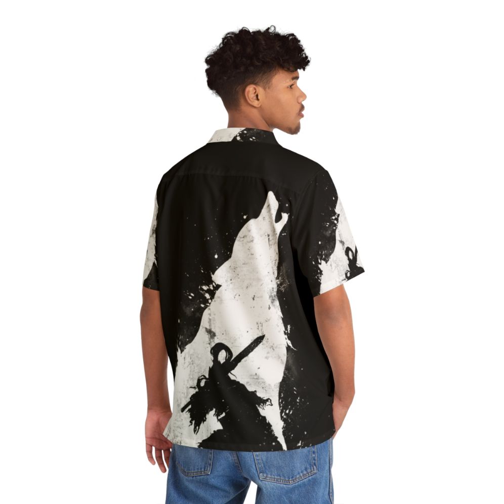 Abyss Warrior Dark Souls Hawaiian Shirt - Flat lay