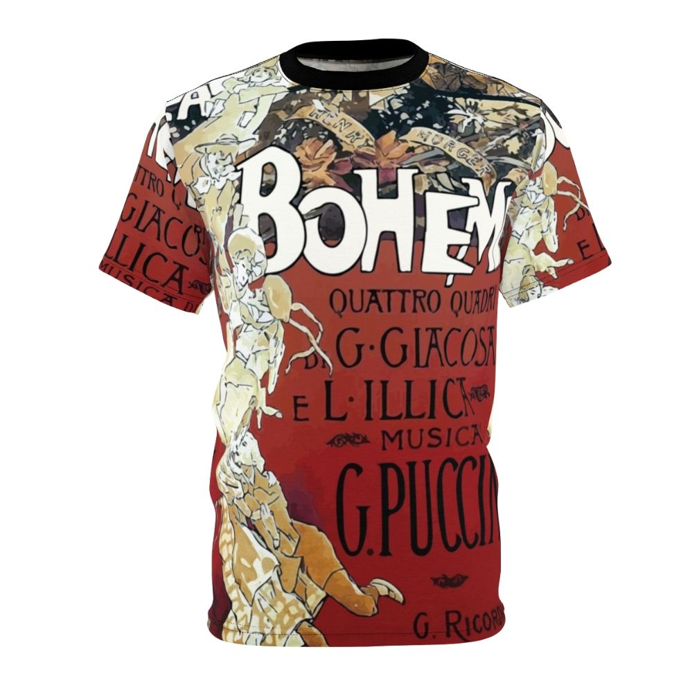 Vintage-style t-shirt featuring the iconic opera 'La Boheme' by Puccini