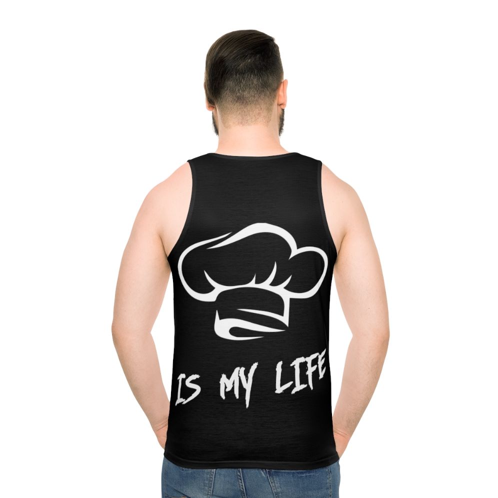 Cooking Is My Passion Unisex Tank Top - men back