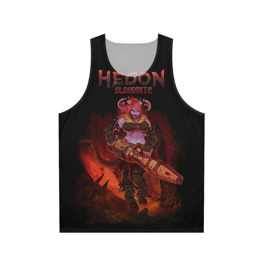 Fantasy gaming character demon retro splash unisex tank top