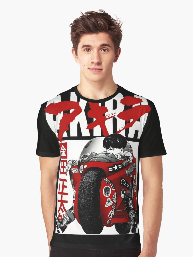 Akira fanart graphic t-shirt featuring characters from the iconic anime series - Men