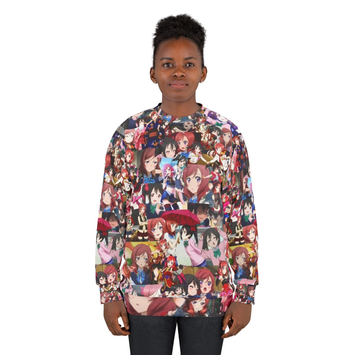 Nico and Maki 'Love Live!' anime characters on a sweatshirt - women