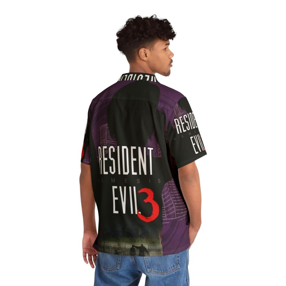 Resident Evil 3 Nemesis Minimalist Print Hawaiian Shirt - People Back