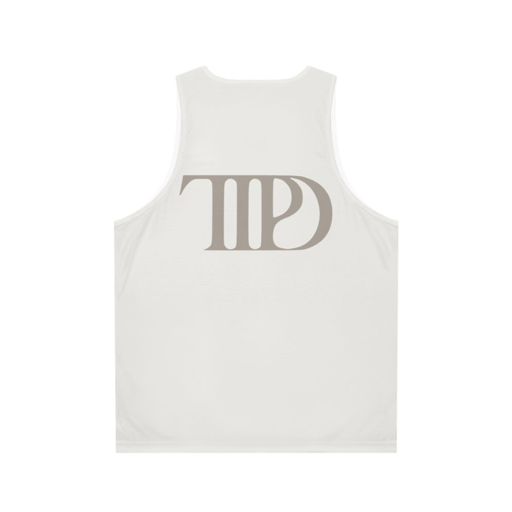 The Tortured Poets Department Unisex Tank Top featuring Taylor Swift's Midnights album art - Back