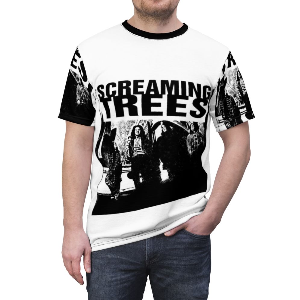 Screaming Trees Grunge Rock Band Poster T-Shirt - men front