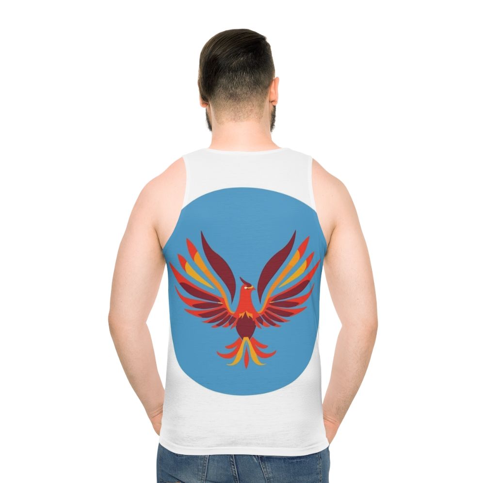 Vintage phoenix legendary animals unisex tank top - men back