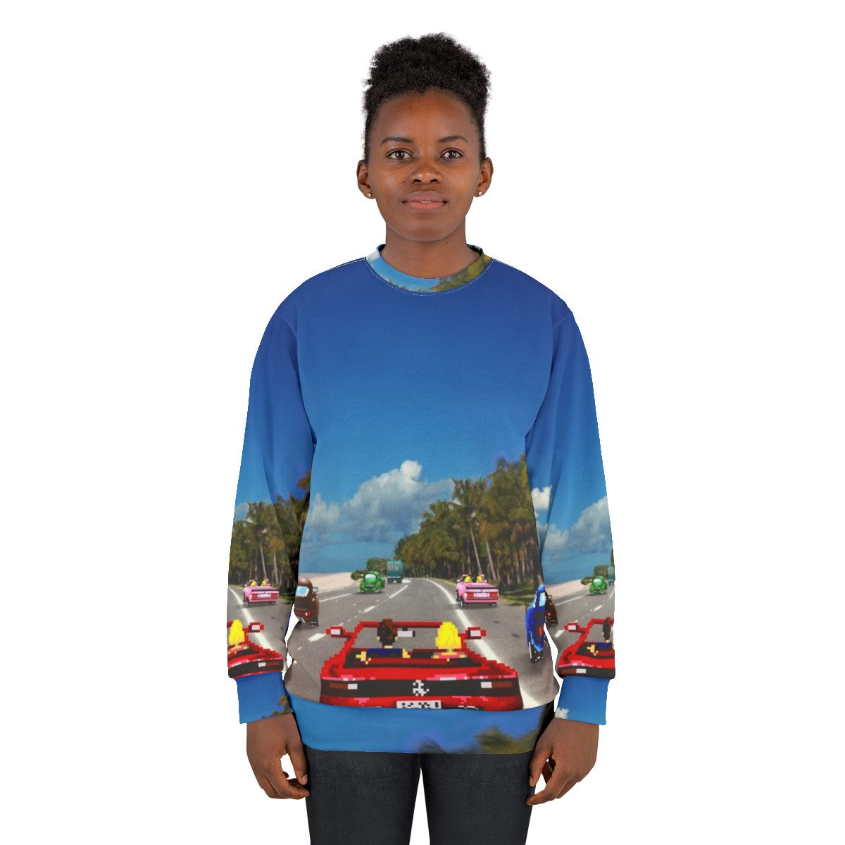 Retro pixel art gaming sweatshirt - women