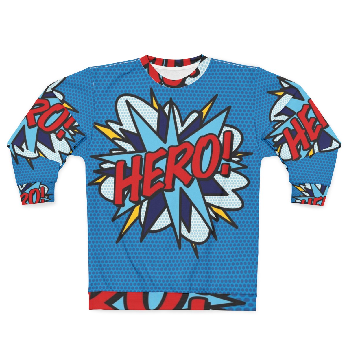 Retro hero comic book pop art sweatshirt