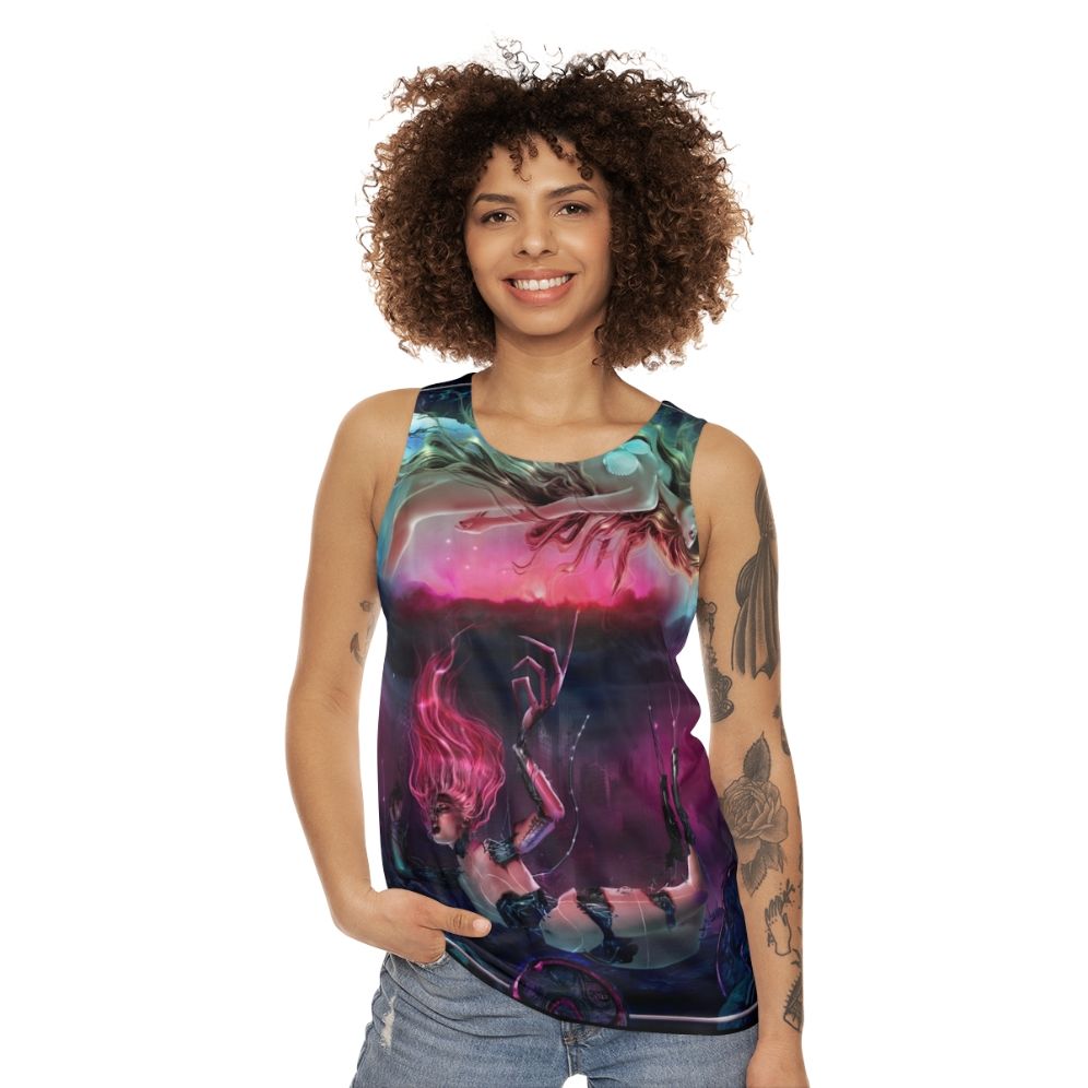 Unisex transformation tank top - women