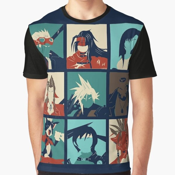 Final Fantasy 7 Cloud Strife pop art design graphic t-shirt