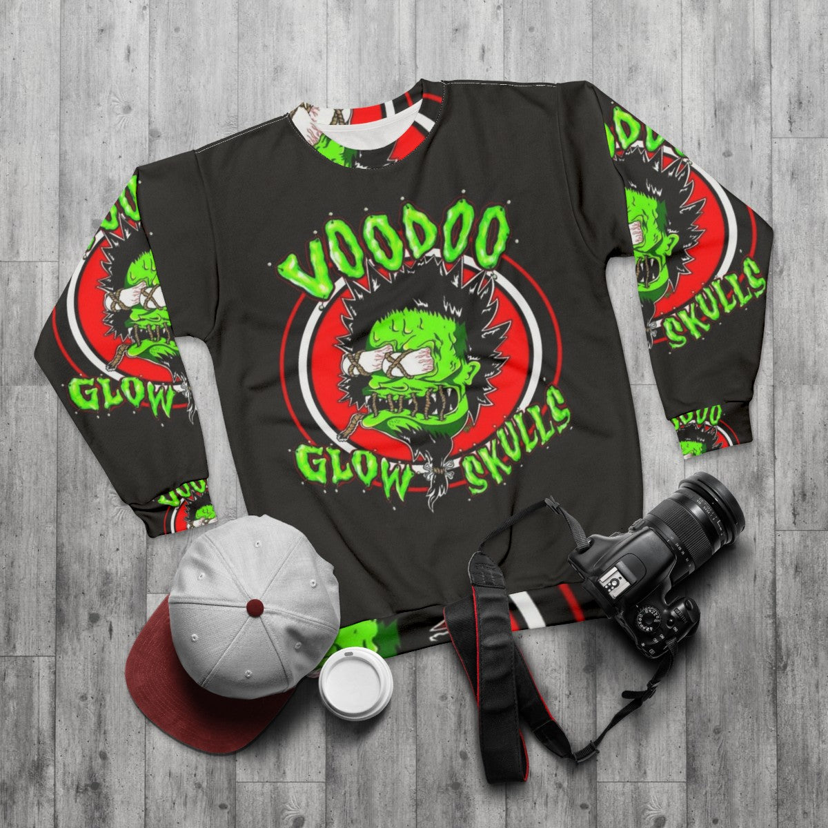 Punk Ska Skapunk Sweatshirt with Jamaican Sounds - flat lay