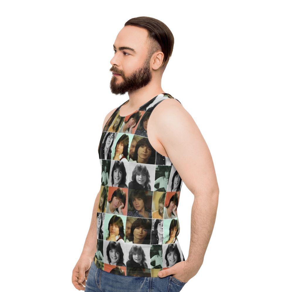 Retro David Cassidy Collage Unisex Tank Top - men side