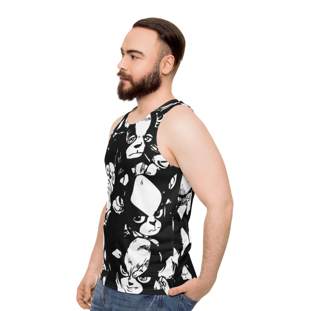 Iggy Unisex Tank Top featuring the iconic JoJo's Bizarre Adventure character - men side