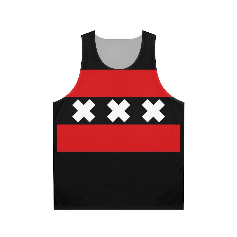 Amsterdam Flag Black Unisex Tank Top