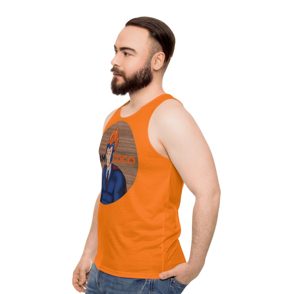 Conan O'Brien Inspired Unisex Team Coco Tank Top - men side