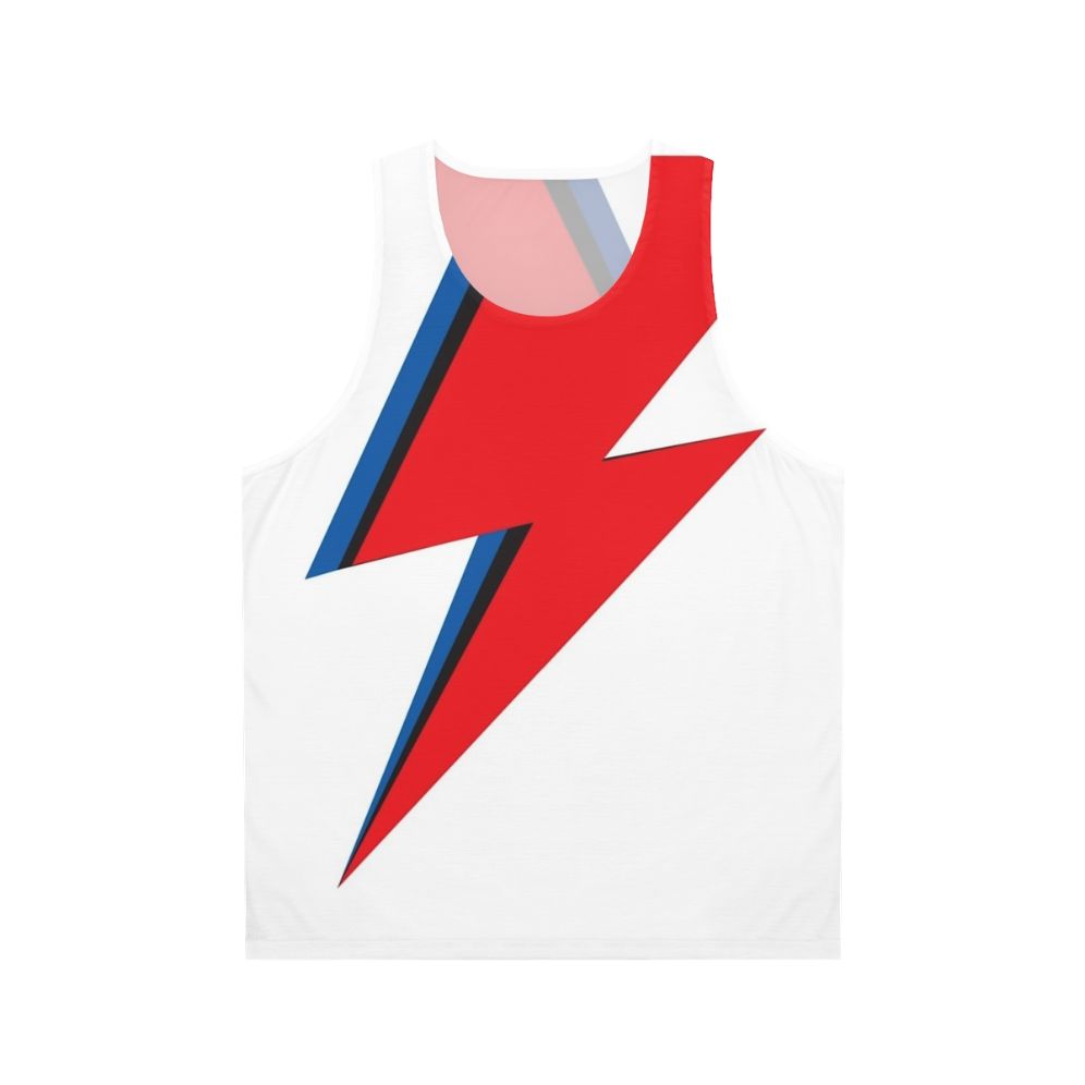 Glam rock inspired lightning bolt unisex tank top