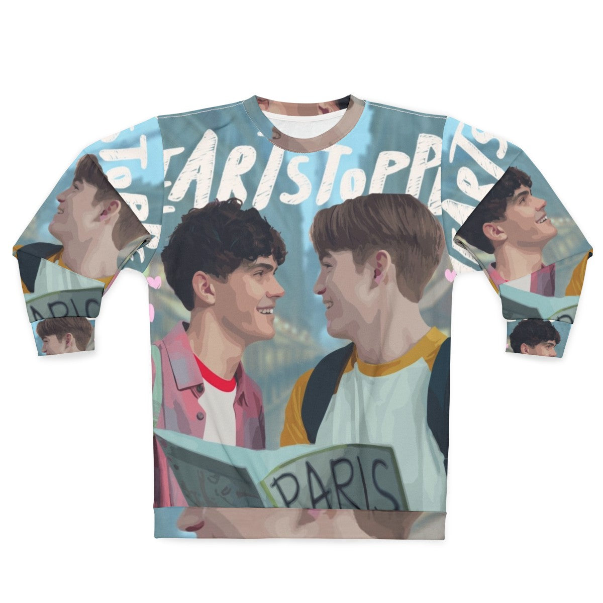 Heartstopper Netflix Sweatshirt featuring show characters and quotes