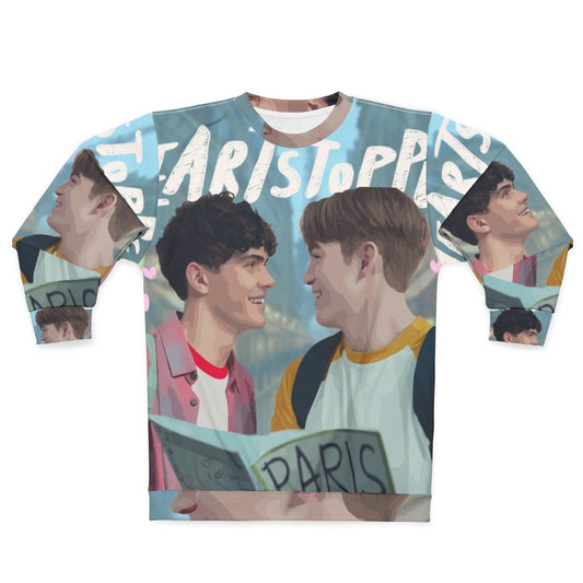 Heartstopper Netflix Sweatshirt featuring show characters and quotes