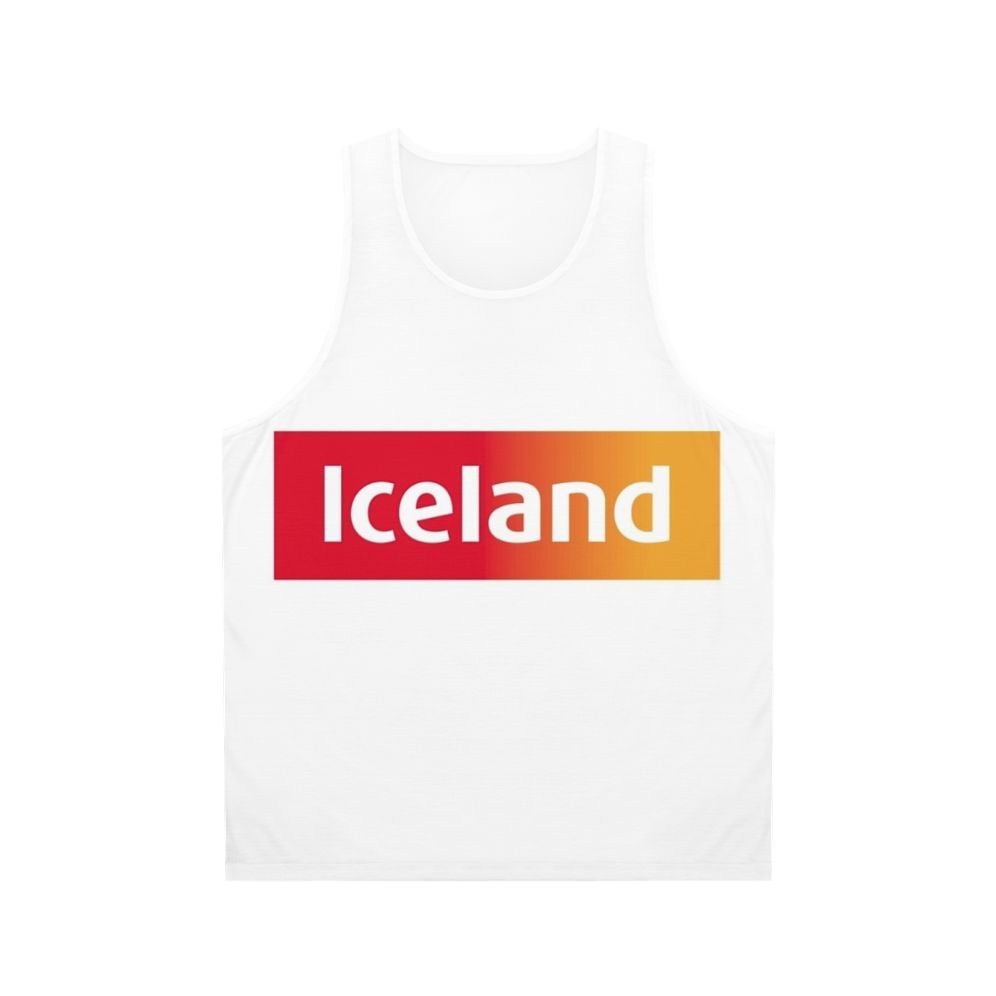 Model wearing Iceland Unisex Tank Top