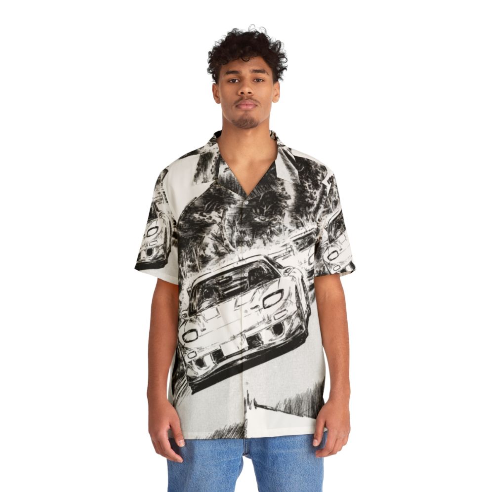 Initial D Inspired Hawaiian Shirt - Rx7 vs Supra V2 - People Front