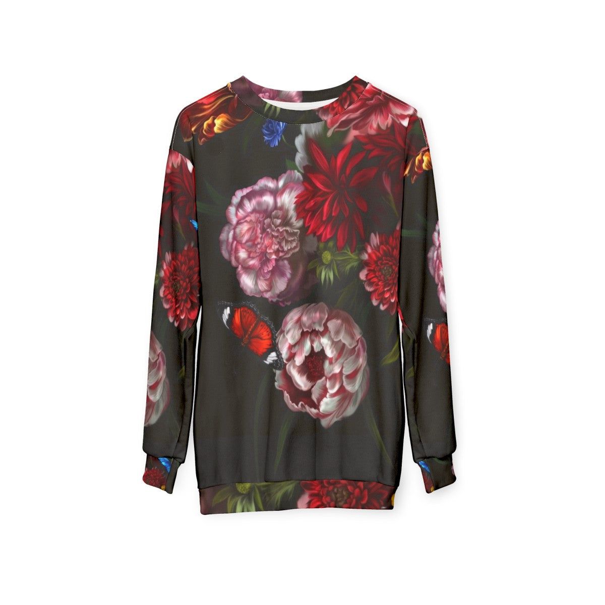 Paradise Corrupt Section B Glitch Floral Sweatshirt - hanging