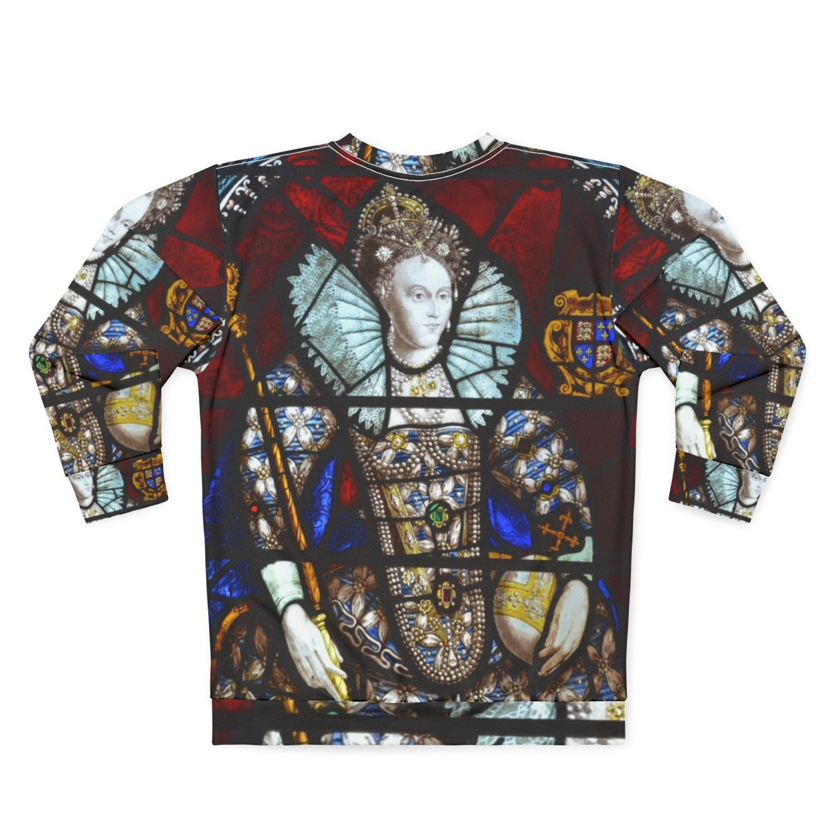 Queen Elizabeth I Stained Glass Sweatshirt - Back