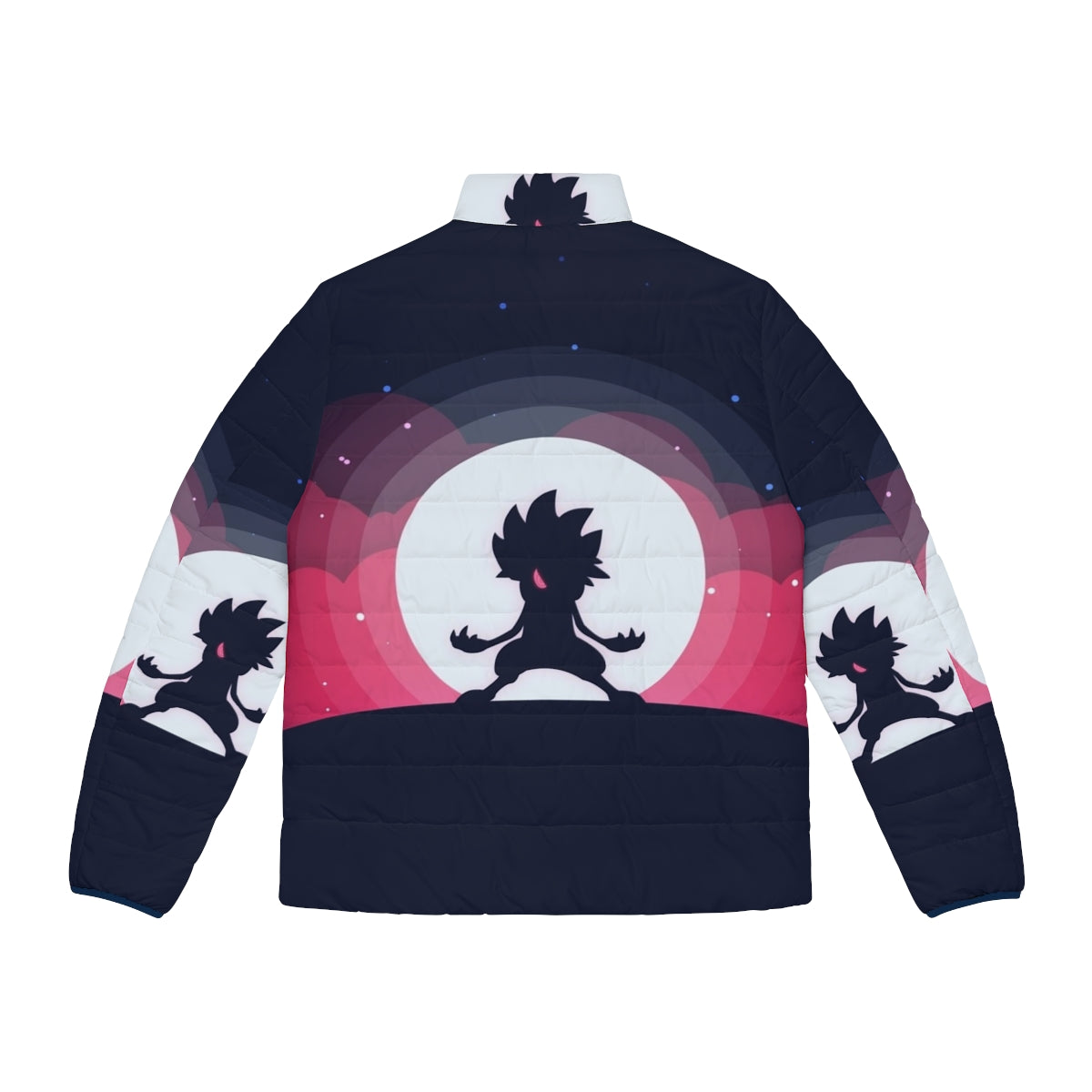 Lycanroc inspired puffer jacket with moon design - Back