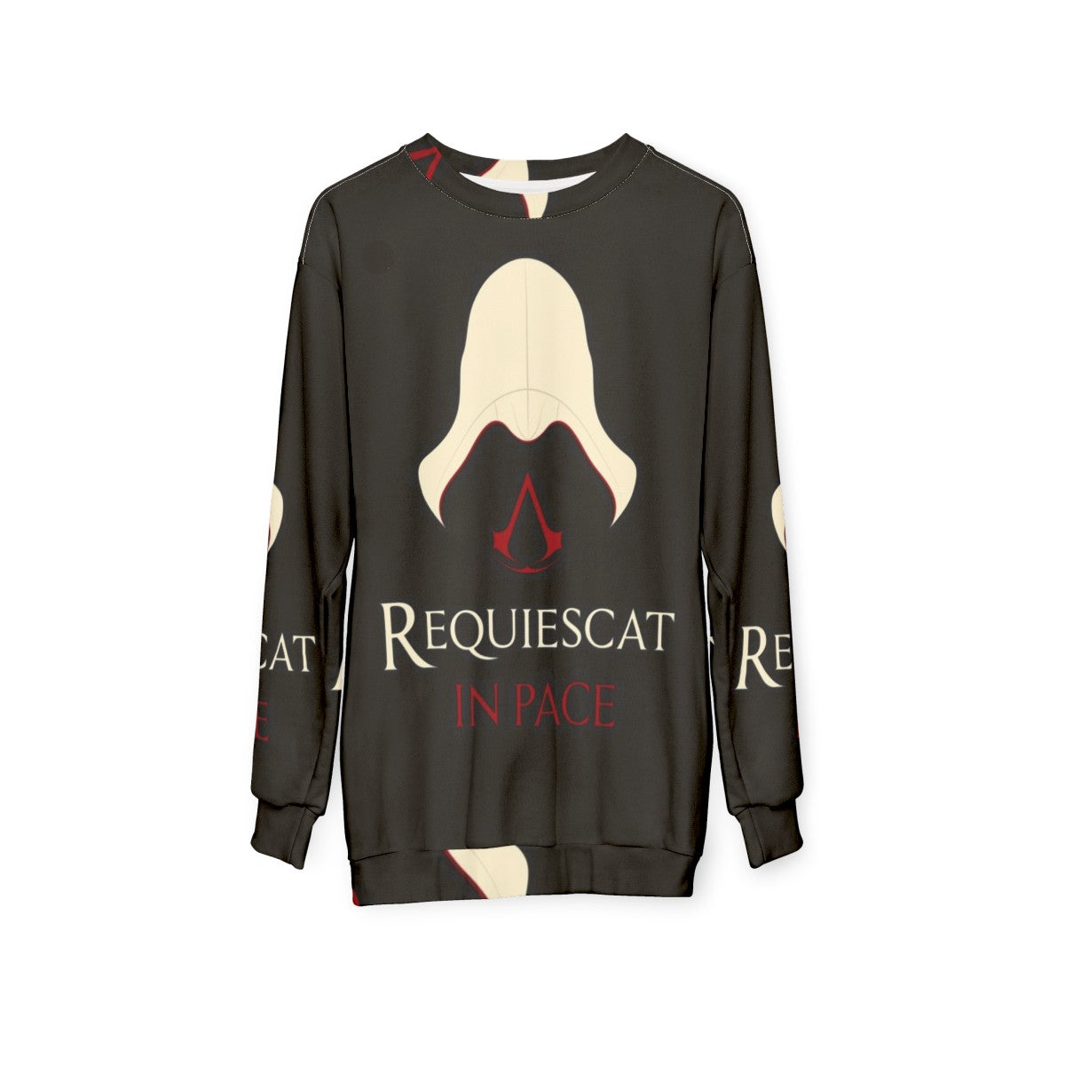 Assassins Creed Ezio "Requiescat In Pace" Sweatshirt - hanging