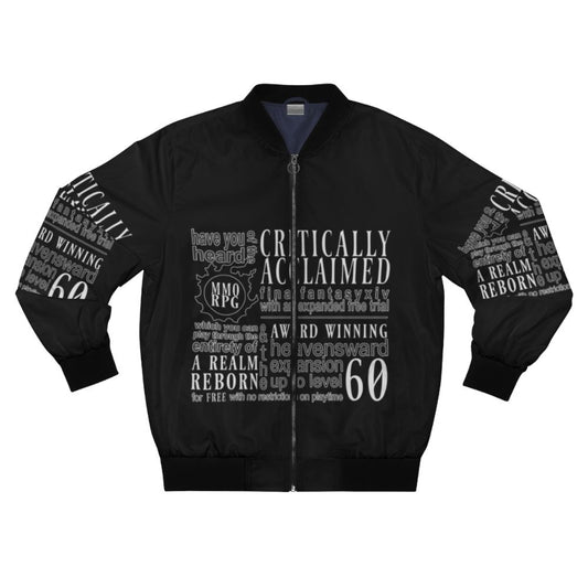 FFXIV Bomber Jacket - Featuring Iconic Final Fantasy XIV Typography and Imagery