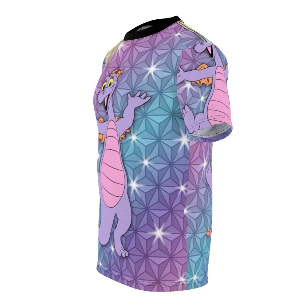 Epcot Figment inspired all-over print t-shirt featuring the iconic Disney character - men left