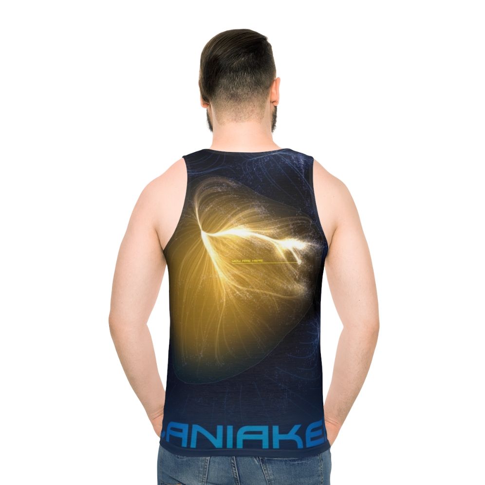 Laniakea Unisex Tank Top featuring space art galaxy cluster design - men back