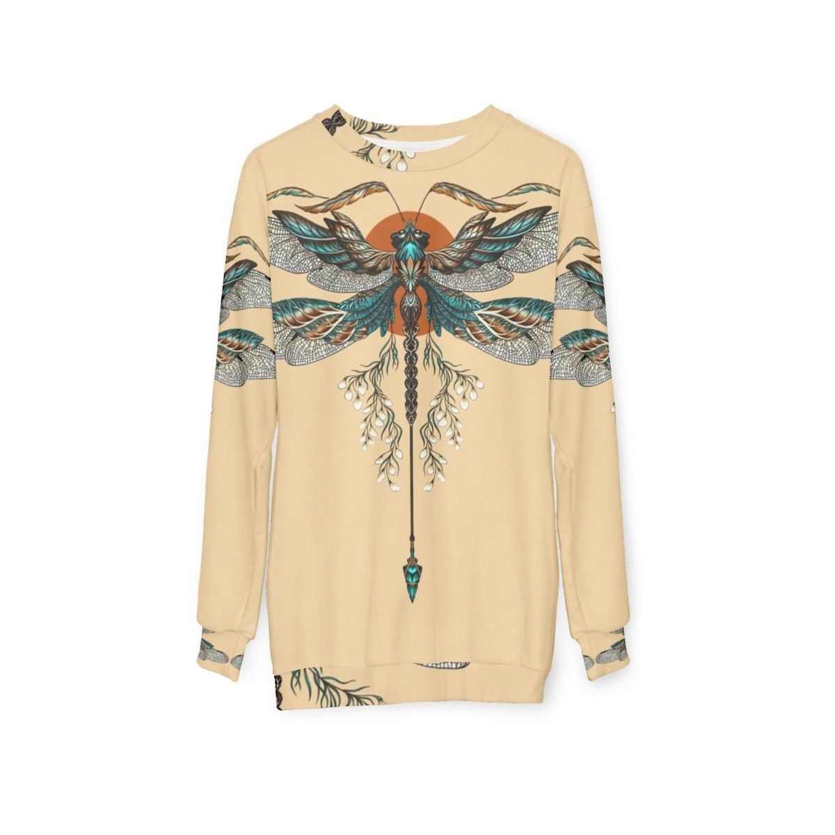 Dragonfly tattoo design sweatshirt - hanging