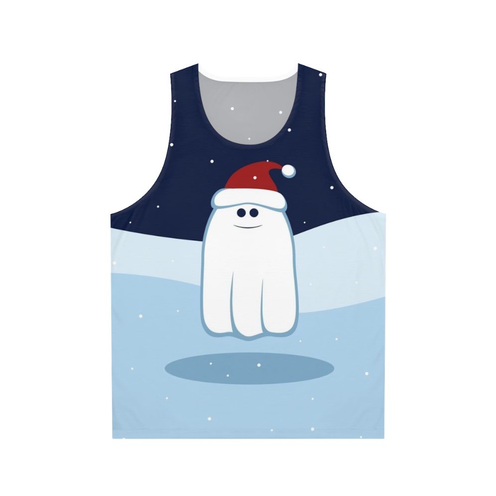 Cute Christmas ghost unisex tank top