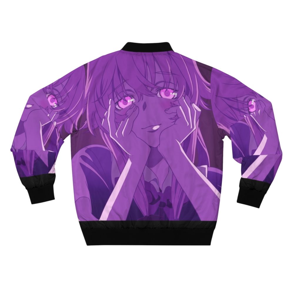 Yuno Gasai from Mirai Nikki (Future Diary) wearing a bomber jacket - Back