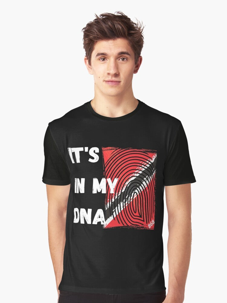 Trinidad and Tobago Caribbean Graphic T-Shirt with DNA Design - Men