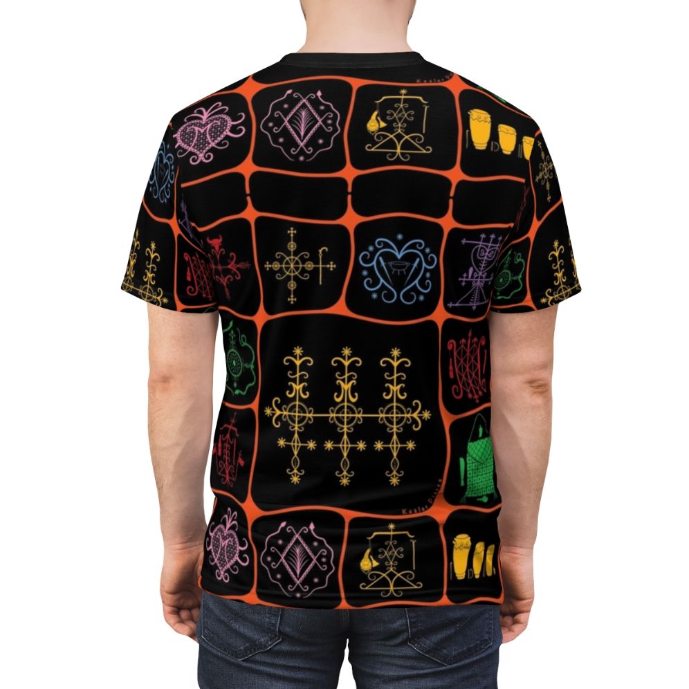 Marasa AOP T-shirt featuring a Haitian vodou inspired design - men back