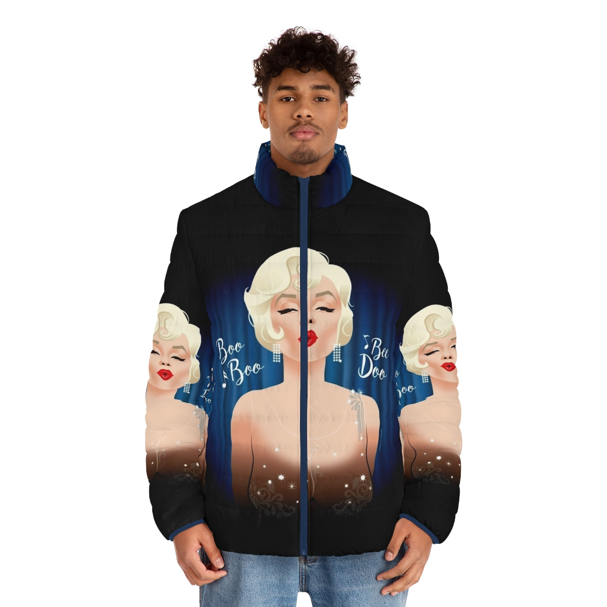 Sugar Puffer Jacket featuring Marilyn Monroe's iconic Hollywood glamour - men front